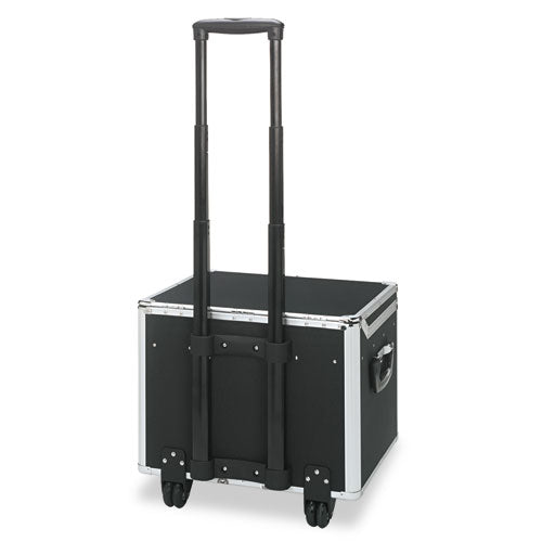 Image of VaultzÂ® Locking Mobile File Chest, Letter/legal Files, 17.5" X 15.5" X 14.5", Black/chrome