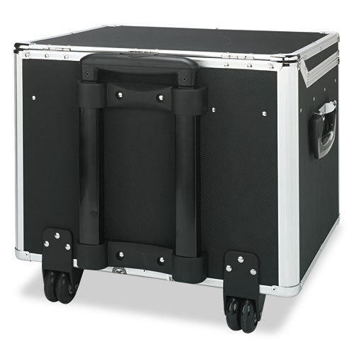 Image of VaultzÂ® Locking Mobile File Chest, Letter/legal Files, 17.5" X 15.5" X 14.5", Black/chrome
