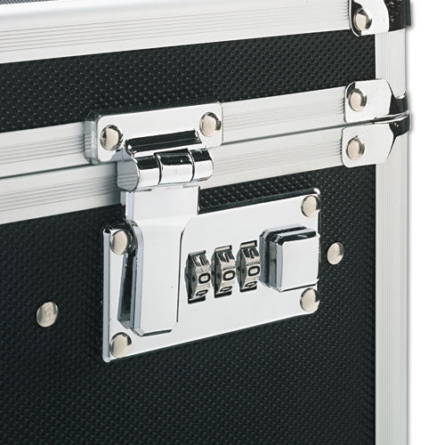 Image of VaultzÂ® Locking Mobile File Chest, Letter/legal Files, 17.5" X 15.5" X 14.5", Black/chrome