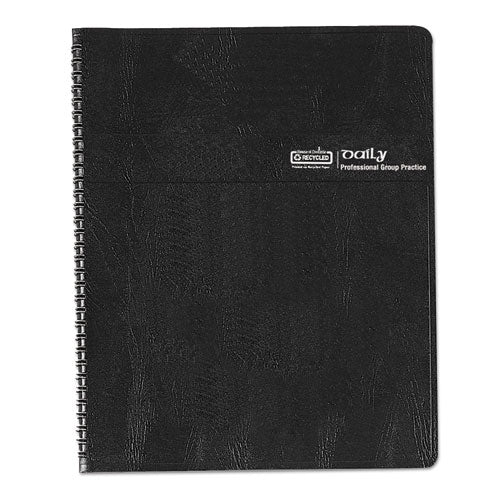 Image of House of Doolittle Eight-Person Group Practice Daily Appointment Book, 11 x 8.5, Black Cover, 12-Month (Jan to Dec): 2026