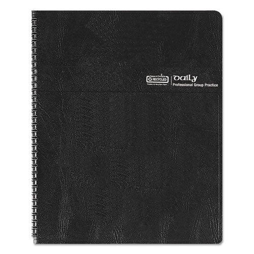 Image of House of Doolittle Executive Series Four-Person Group Practice Daily Appointment Book, 11 x 8.5, Black Hard Cover, 12-Month (Jan to Dec): 2026