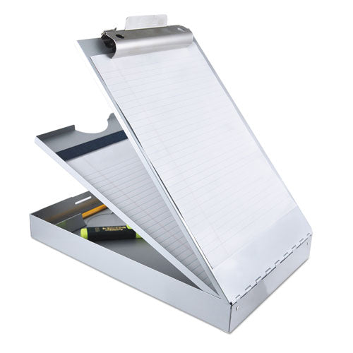 Image of Saunders 21017 Cruiser Mate Aluminum Storage Clipboard, 1.5" Clip Capacity, Holds 8.5 x 11 Sheets, Silver