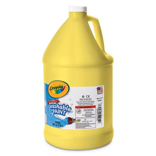 Image of Crayola® 542128034 Washable Paint, Yellow, 1 Gal Bottle