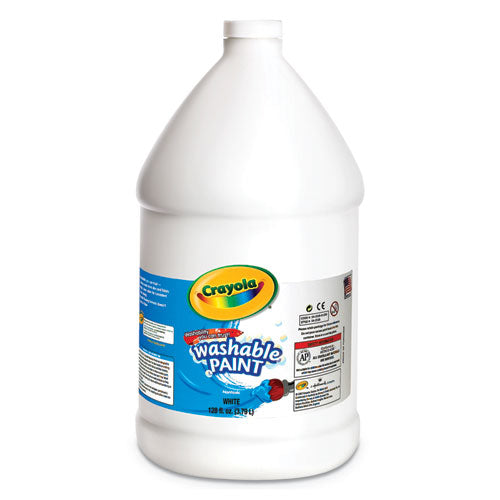 Image of Crayola® 542128053 Washable Paint, White, 1 Gal Bottle