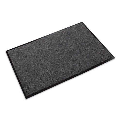 Image of Crown GS 0034CH Rely-On Olefin Indoor Wiper Mat, Rectangular, Charcoal Gray Cut Pile Surface, 36" x 48"