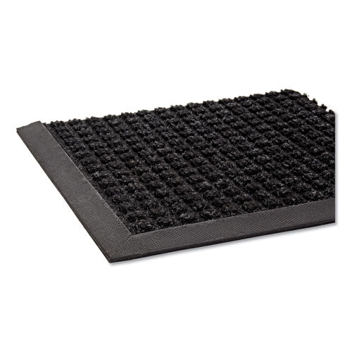 Image of Crown SS R046CH Super-Soaker Wiper/Scraper Mat with Gripper Bottom, Rectangular, Charcoal Gray Loop Pile Surface, 46" x 72"