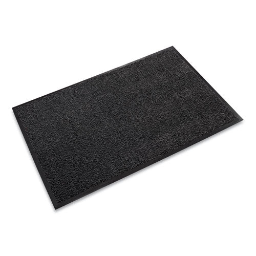 Image of Crown DS 0310CH Dust-Star Microfiber Wiper Mat, Rectangular, Charcoal Gray Carpeted Surface, 36" x 10 ft