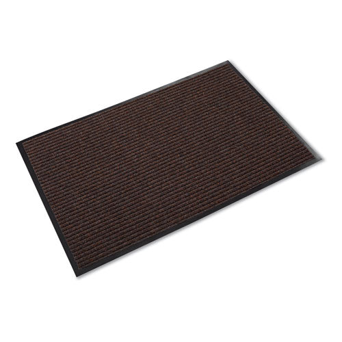 Image of Crown NR 0310BR Needle-Rib Wiper/Scraper Mat, Rectangular, Brown Ribbed Surface, 36" x 10 ft
