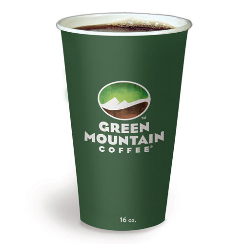 Image of Green Mountain Coffee® 5000363814 Paper Hot Cups, 16 oz, Green Mountain Design, 1,000/Carton