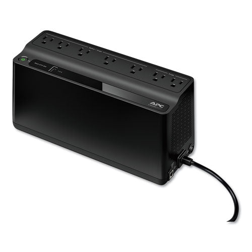 Image of APC® BE600M1 Back-UPS 600 VA Battery Backup System, 7 Outlets, 120 VA, 490 J
