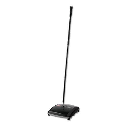 Image of Rubbermaid® Commercial FG421388BLA Dual Action Sweeper, 44" Steel/plastic Handle, Black/yellow