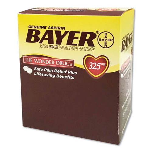 Image of Bayer® 01828 Aspirin Tablets, Two-Pack, 50 Packs/box