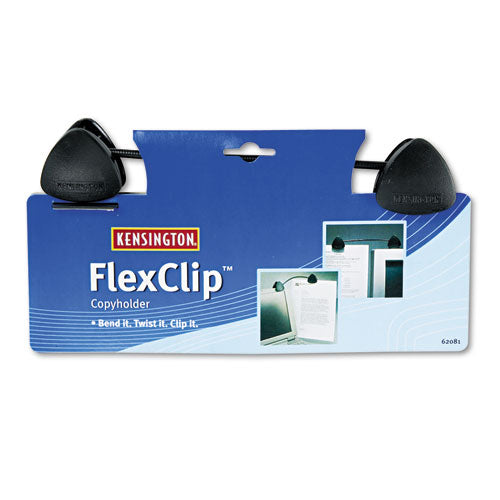 Image of Kensington® K62081BF FlexClip Copyholder, Holds Up to 20 Legal Size Sheets, Plastic, Black