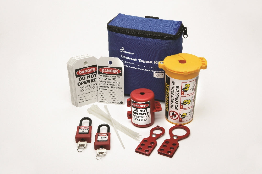Image of SKILCRAFT® Lockout Tagout Kit with Plug Lockouts