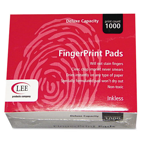Image of LEE 03127 Inkless Fingerprint Pad, 2.25" x 175", Black, 12/Pack