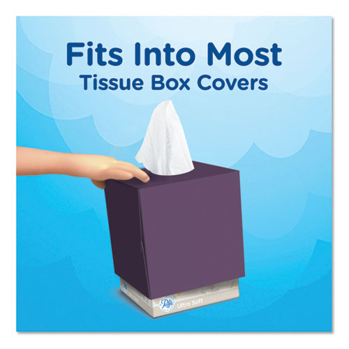 Image of Puffs® 35295PK Ultra Soft Facial Tissue, 2-Ply, White, 56 Sheets/box, 4 Boxes/pack