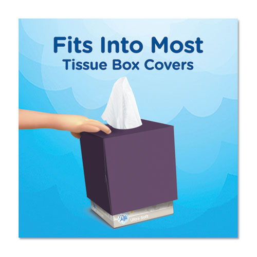 Image of Puffs® 35295 Ultra Soft Facial Tissue, 2-Ply, White, 56 Sheets/box, 4 Boxes/pack, 6 Packs/carton