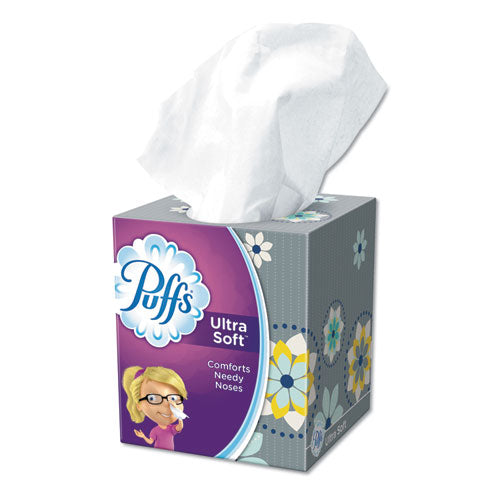 Image of Puffs® 35295 Ultra Soft Facial Tissue, 2-Ply, White, 56 Sheets/box, 4 Boxes/pack, 6 Packs/carton