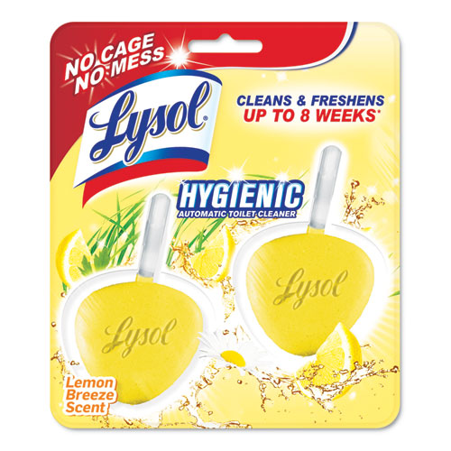 Image of LYSOL® Brand 19200-83723 Hygienic Automatic Toilet Bowl Cleaner, Lemon Breeze, 2/pack