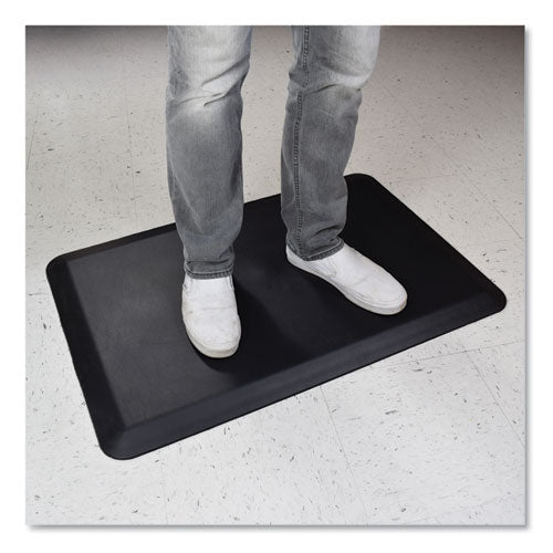 Image of deflecto® AFP2436 Anti-Fatigue Mat, Rectangular, Black Smooth Surface, 36" x 24"