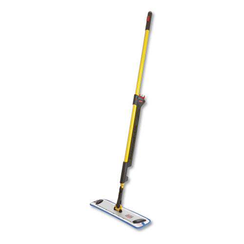 Image of Rubbermaid® Commercial HYGEN 1835528 Pulse Microfiber Spray Mop System, 17" Microfiber Head, 52" Yellow Plastic Handle