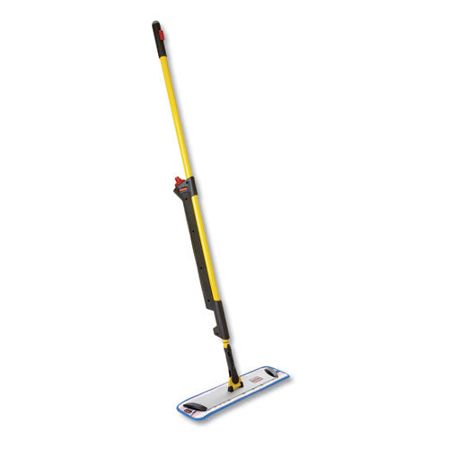 Image of Rubbermaid® Commercial HYGEN 1835528 Pulse Microfiber Spray Mop System, 17" Microfiber Head, 52" Yellow Plastic Handle