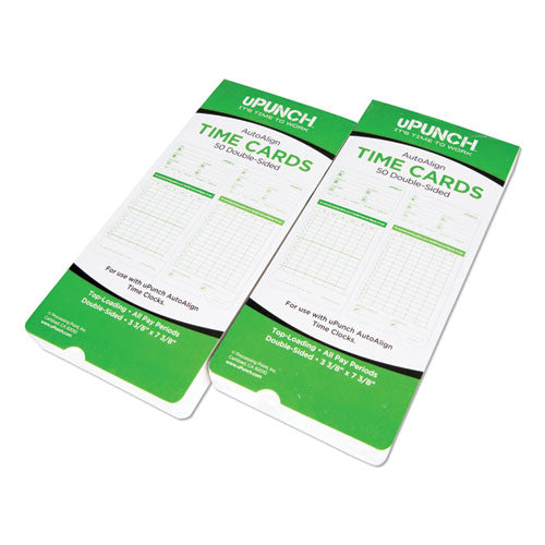 Image of uPunch HNTCG1100 Time Clock Cards For Upunch Hn1000/hn3000/hn3600, Two Sides, 7.5 X 3.5, 100/pack