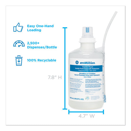 Image of Georgia Pacific® Professional 42717 Gp Enmotion Counter Mount Foam Soap Refill, Fragrance-Free, 1,800 Ml, 2/carton