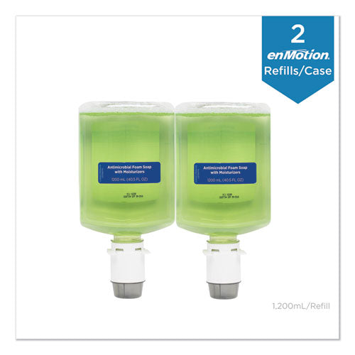 Image of Georgia Pacific® Professional 42819 GP enMotion Automated Touchless Antimicrobial Foam Soap Refill, Tranquil Aloe Scent, 1,200 mL Bottle, 2/Carton