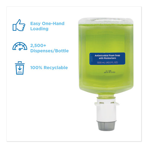 Image of Georgia Pacific® Professional 42819 GP enMotion Automated Touchless Antimicrobial Foam Soap Refill, Tranquil Aloe Scent, 1,200 mL Bottle, 2/Carton