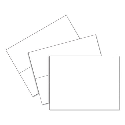 Image of C-Line® CLI87517 Scored Tent Cards, 4.25 X 11, White,1 Card/sheet, 50 Sheets/box
