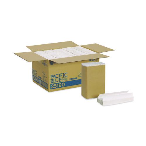 Image of Georgia Pacific® Professional 25190 Pacific Blue Basic C-Fold Paper Towel, 1-Ply, 10.1 x 12.7, White, 240/Pack, 10 Packs/Carton
