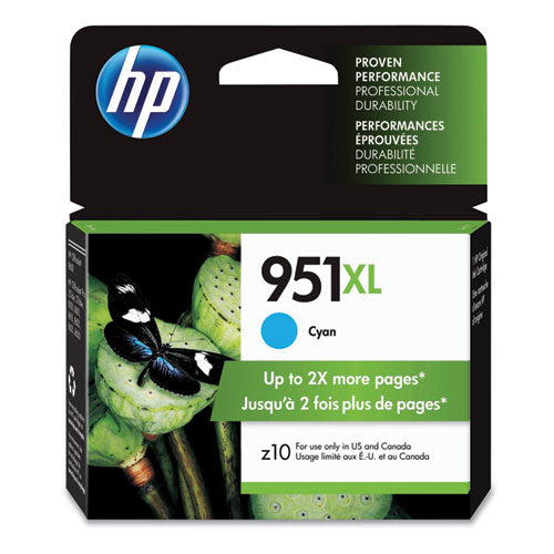 Image of HP CN046AN#140 HP 951xl, (cn046an) High-Yield Cyan Original Ink Cartridge