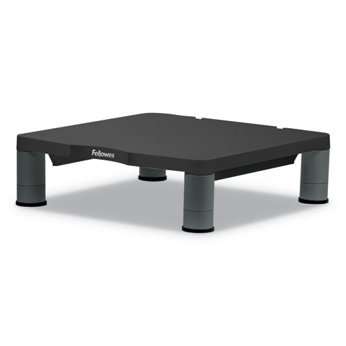 Image of Fellowes® 9169301 Standard Monitor Riser, 13.38" X 13.63" X 2" To 4", Graphite, Supports 60 Lbs