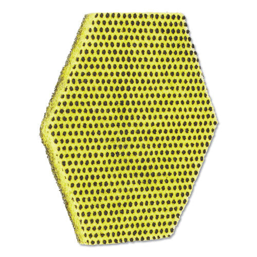 Image of Scotch-Brite 96HEX Dual Purpose Scour Pad, 5 x 5.75, Green/Yellow, 15/Carton