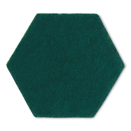 Image of Scotch-Brite 96HEX Dual Purpose Scour Pad, 5 x 5.75, Green/Yellow, 15/Carton