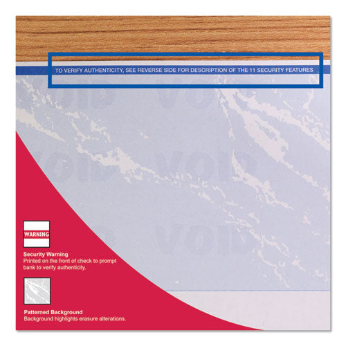 Image of DocuGard 04501 Security Business Checks, 11 Features, 8.5 X 11, Blue Marble Top, 500/ream