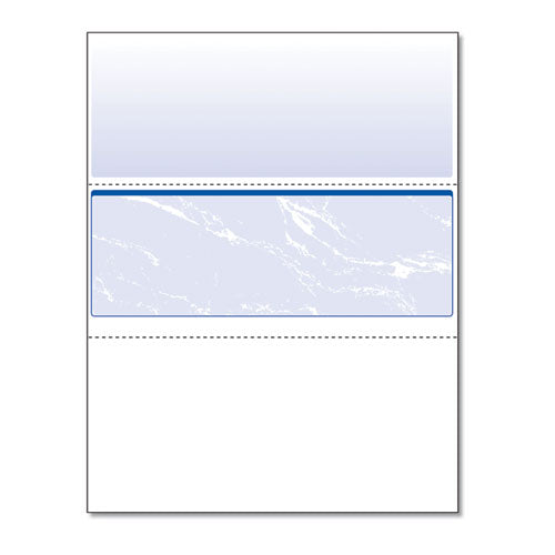Image of DocuGard 04509 Standard Security Check, 11 Features, 8.5 X 11, Blue Marble Middle, 500/ream
