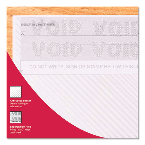 Image of DocuGard 04501 Security Business Checks, 11 Features, 8.5 X 11, Blue Marble Top, 500/ream