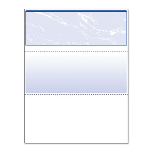 Image of DocuGard 04501 Security Business Checks, 11 Features, 8.5 X 11, Blue Marble Top, 500/ream