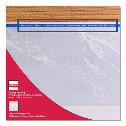 Image of DocuGard 04509 Standard Security Check, 11 Features, 8.5 X 11, Blue Marble Middle, 500/ream