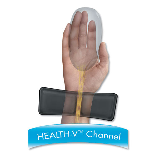 Image of Fellowes® 9181201 Ergonomic Memory Foam Wrist Support with Attached Mouse Pad, 8.25 x 9.87, Black
