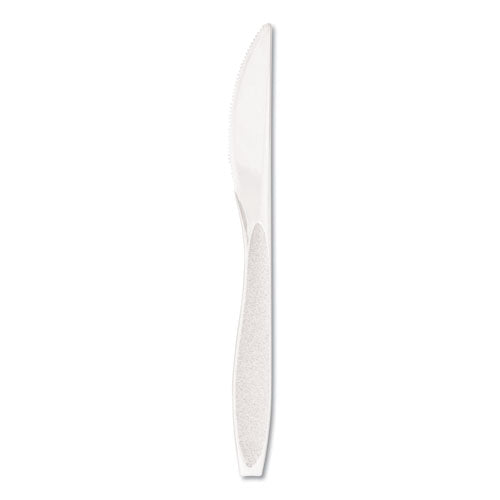Image of SOLO® HSWK-0007 Impress Heavyweight Full-Length Polystyrene Cutlery, Knife, Plastic, White, 1,000/Carton