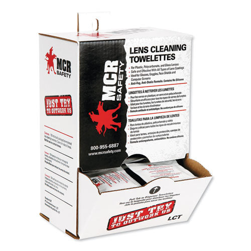 Image of MCR Safety LCT Lens Cleaning Towelettes, 100/Box, 25 Boxes/Carton
