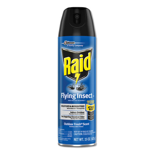 Image of Raid® 300816 Flying Insect Killer, 15 oz Aerosol Spray, 12/Carton