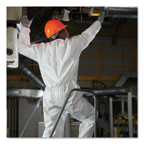 Image of KleenGuard A30 Elastic Back And Cuff Coveralls, 4x-Large, White, 21/carton