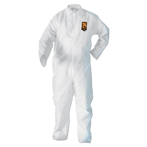 Image of KleenGuard KCC 49102 A20 Elastic Back Wrist/Ankle Coveralls, X-Large, White, 24/Carton