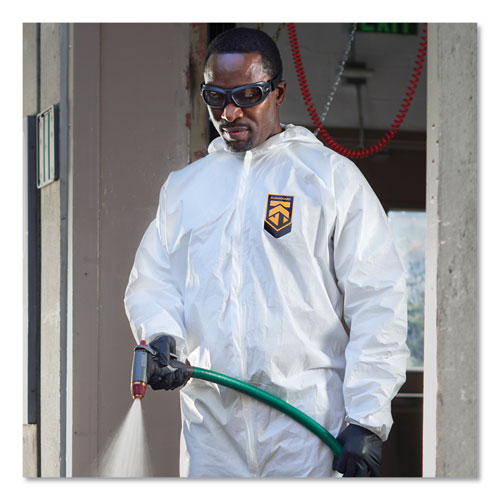Image of KleenGuard KCC 44326 A40 Elastic-Cuff, Ankle, Hooded Coveralls, 3x-Large, White, 25/carton