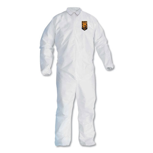Image of KleenGuard A30 Elastic Back And Cuff Coveralls, 4x-Large, White, 21/carton