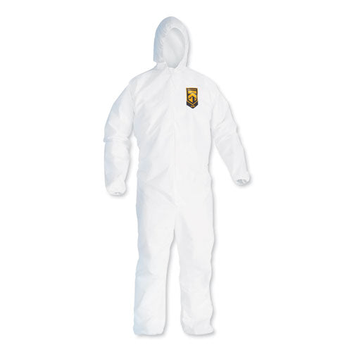 Image of KleenGuard 49113 A20 Breathable Particle Protection Coveralls, Zipper Front, Large, White